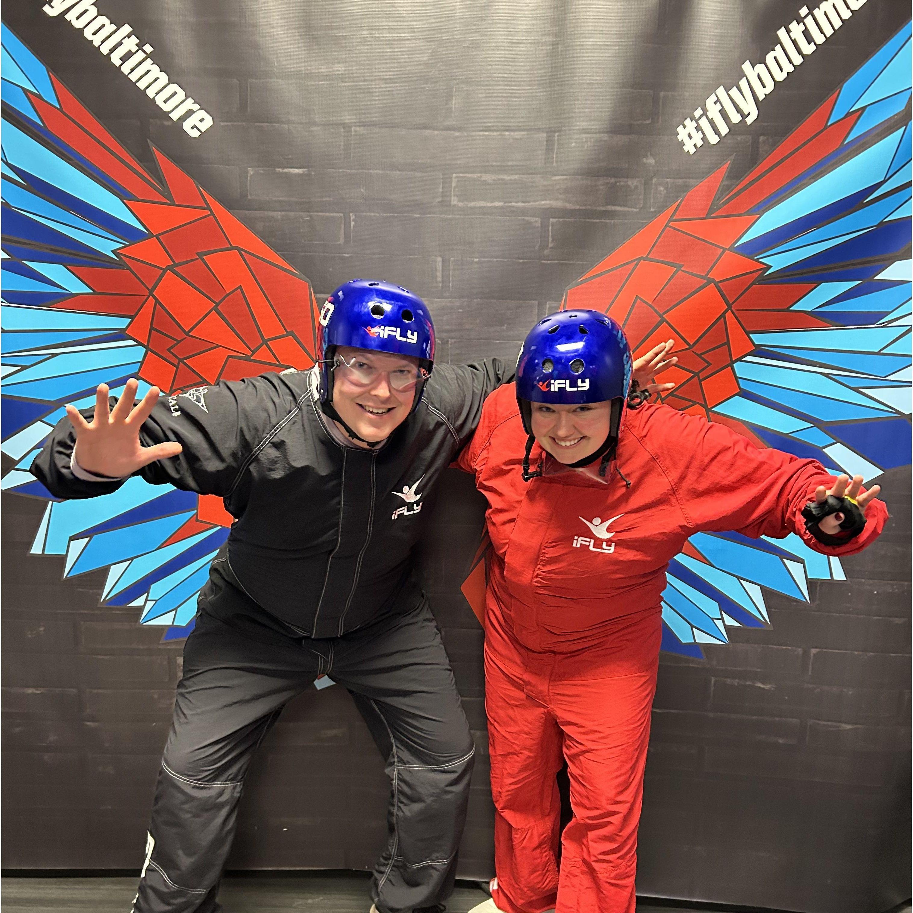 The closest Greta will ever get to skydiving for real.