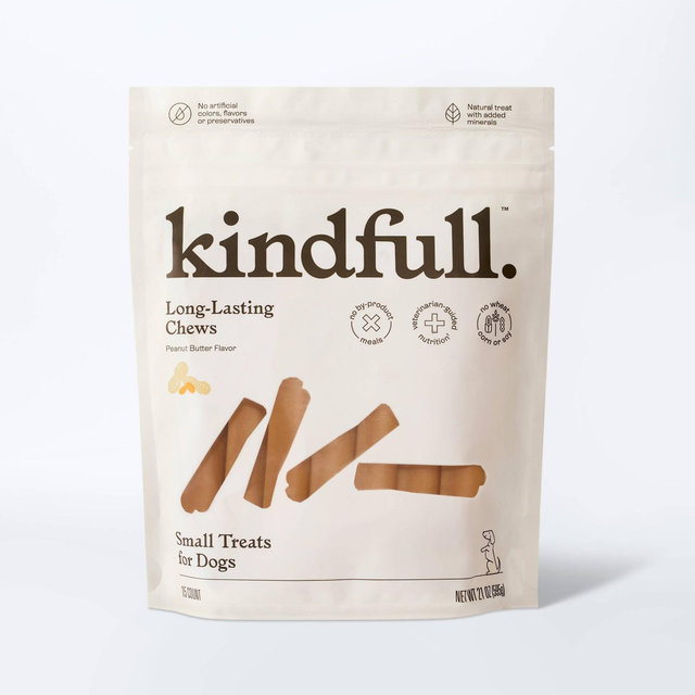 Long Lasting Peanut Butter Flavor Dog Treats - Small/Medium - 21oz - Kindfull™