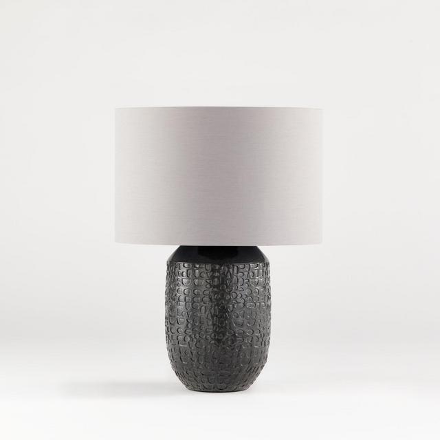 Matilde Table Lamp with Grey Drum Shade