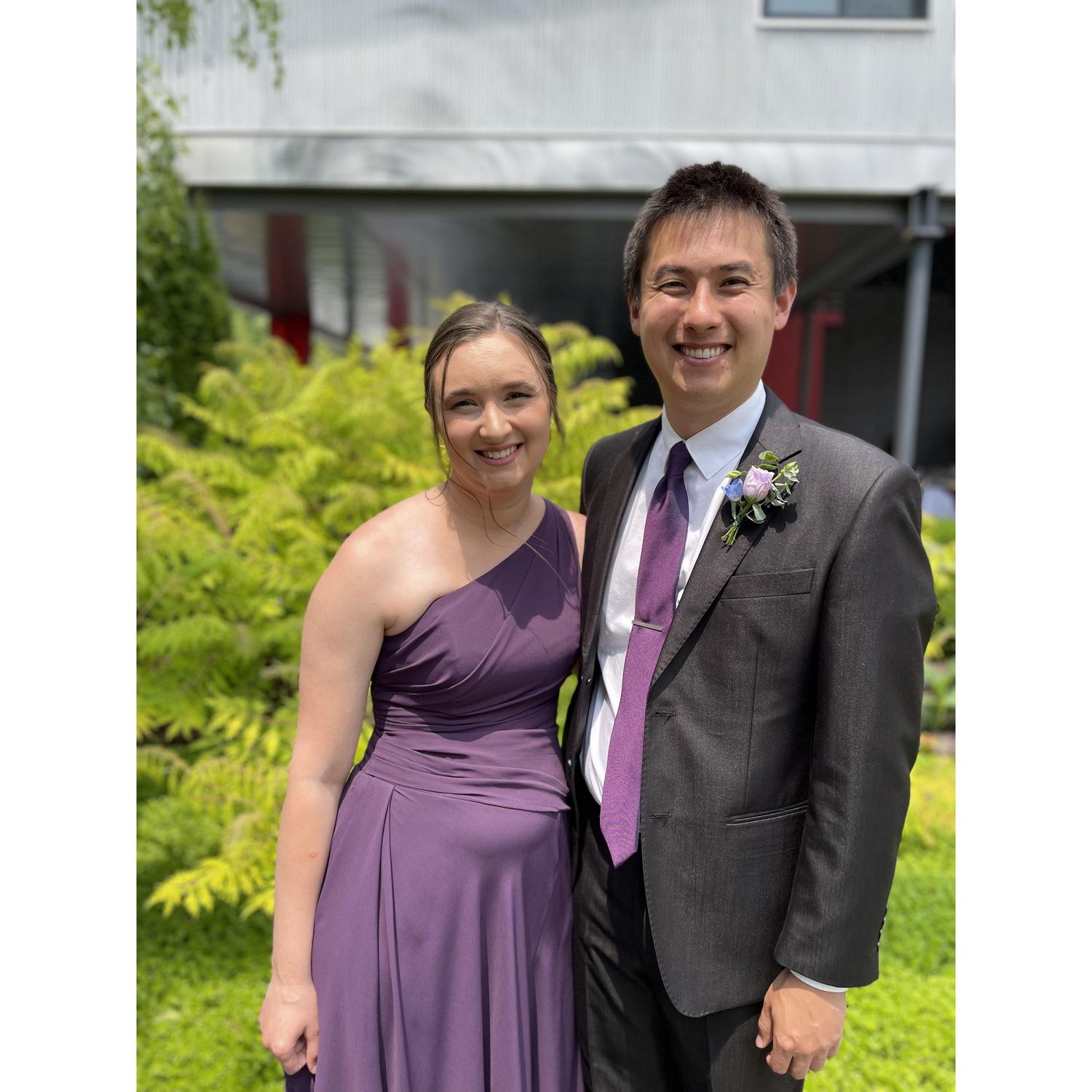 At our friend's wedding