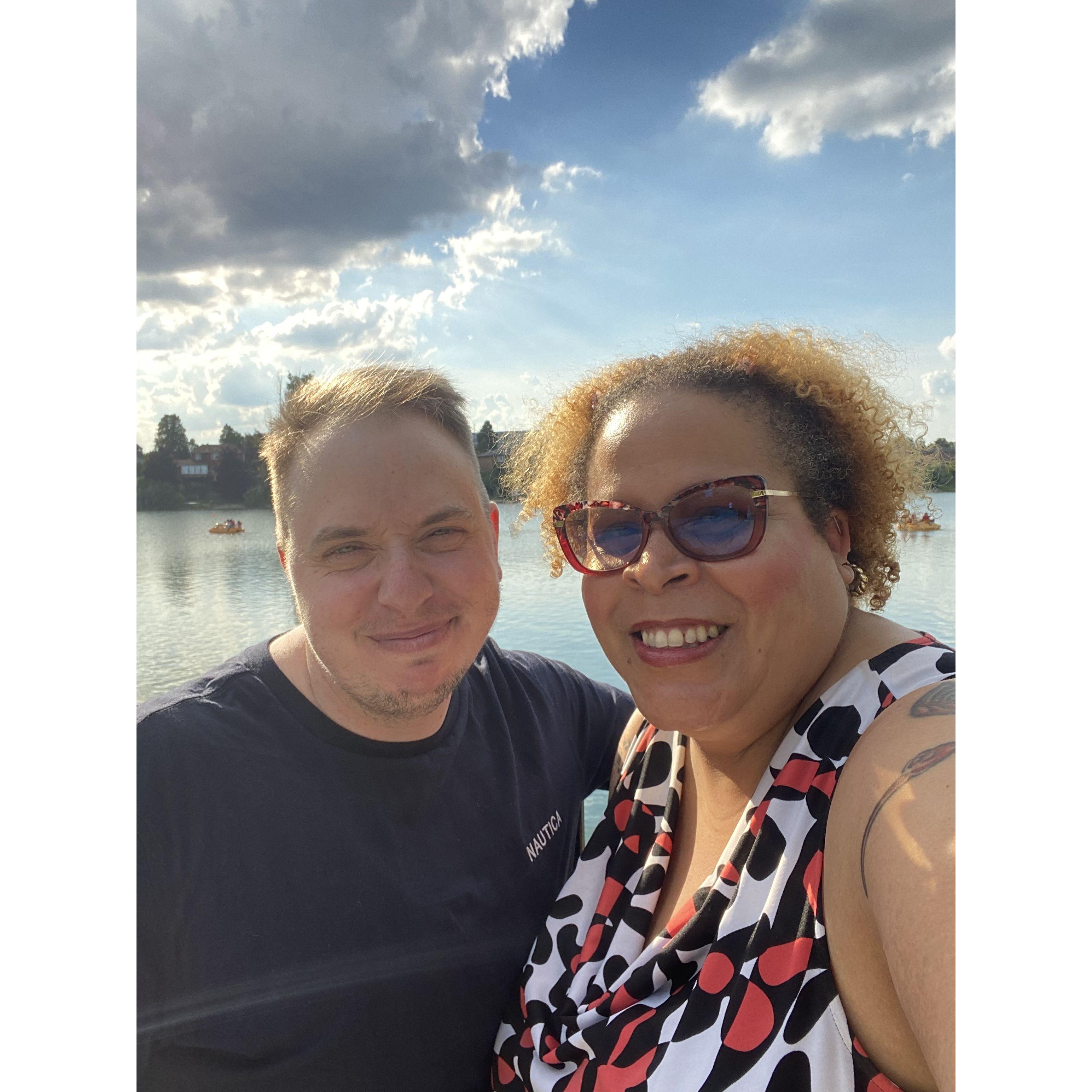 At Professor's Lake in Brampton, ON.  This is one of Litisha's favourite places.