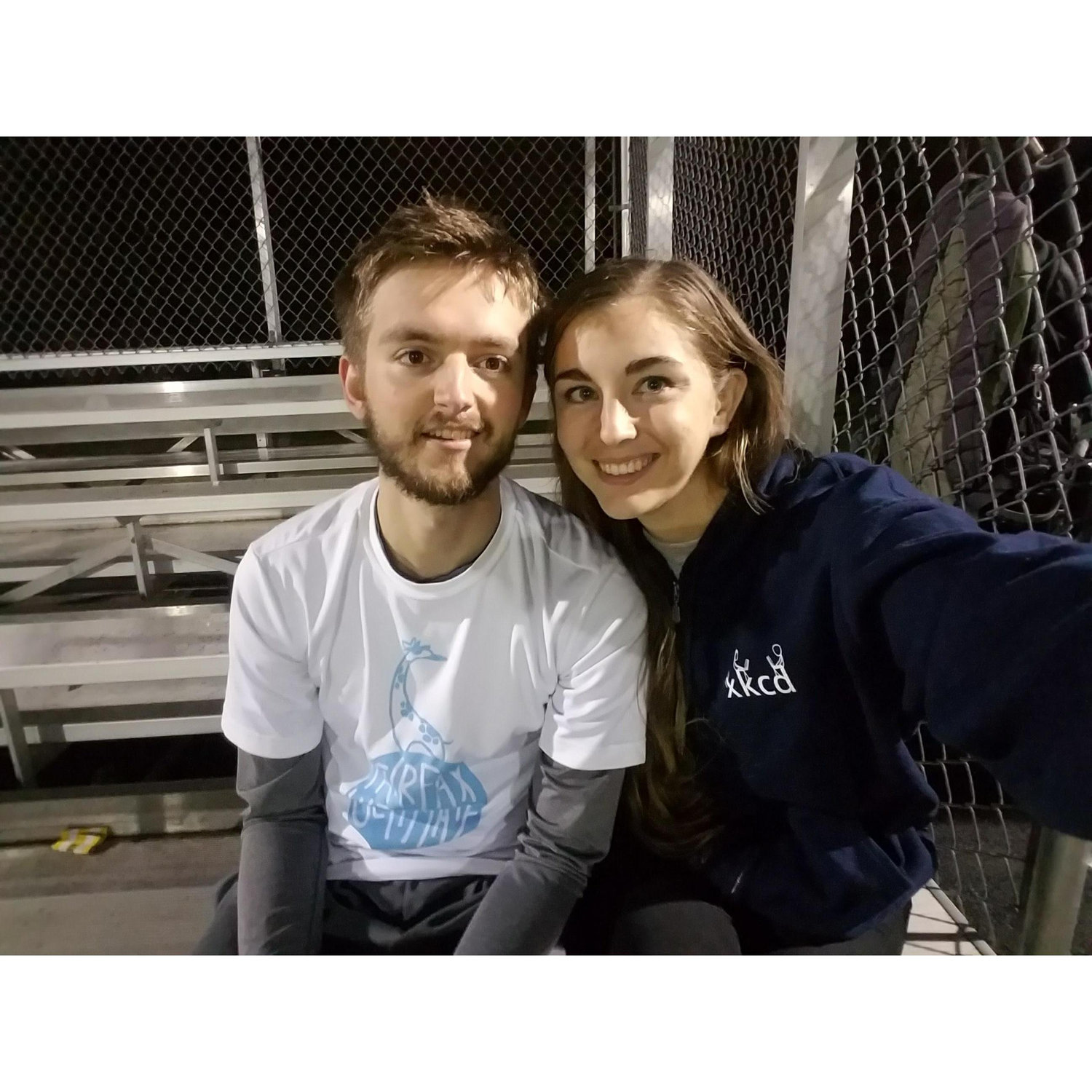 We met playing ultimate frisbee. And she's the ultimate catch!