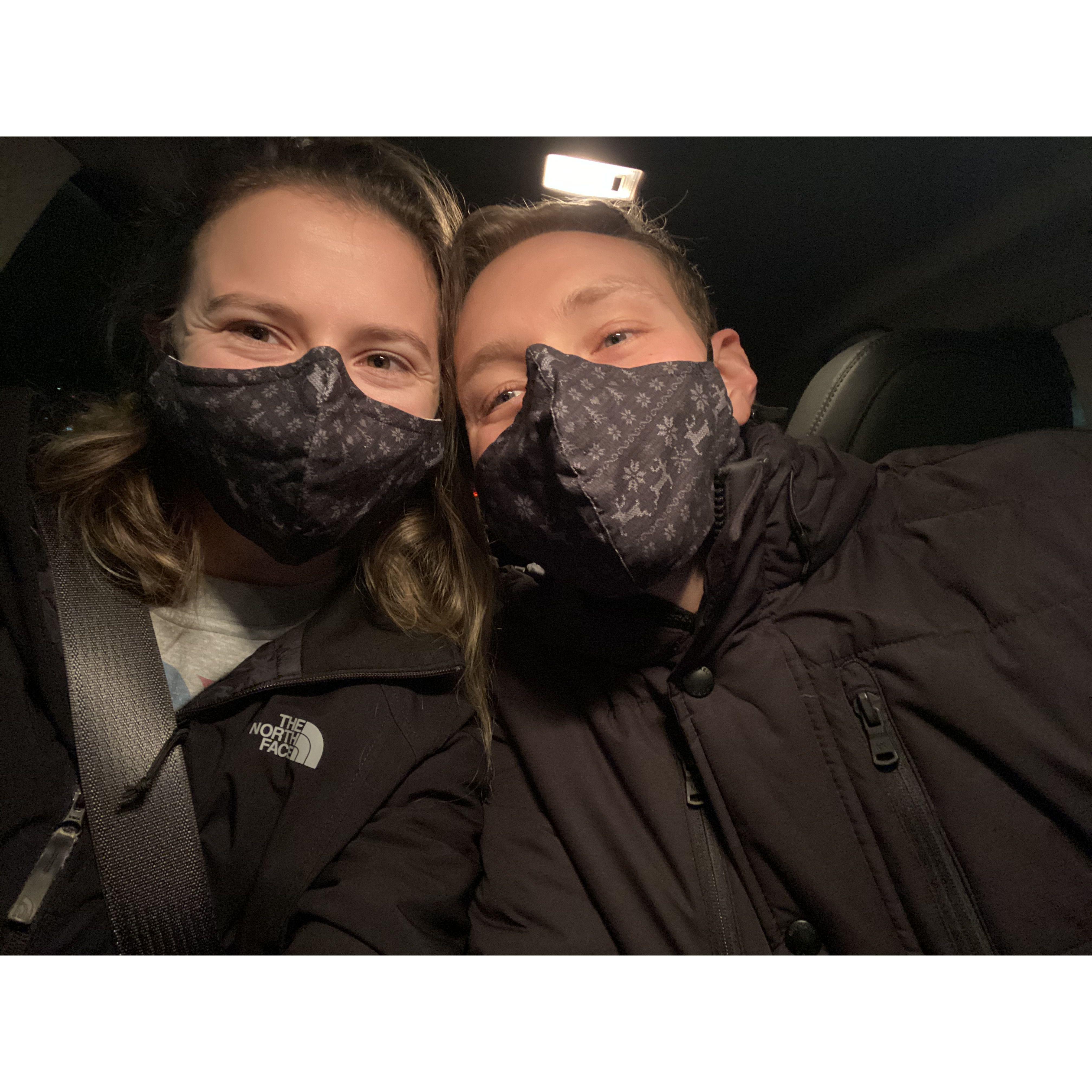 Because of COVID precautions, they were unable to spend New Years together. Instead, they Facetimed and played online games together.