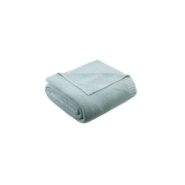 King Bree Knit Bed Blanket Aqua