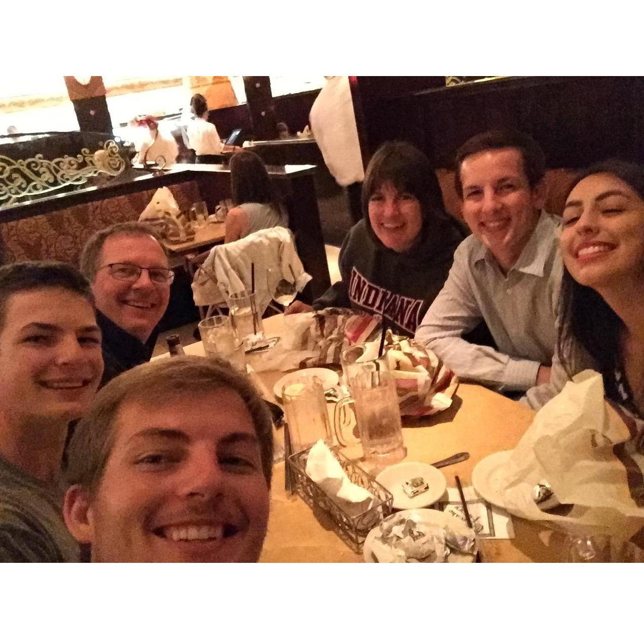Keegan's 19th Birthday in Indianapolis at one of his favorite places in the world... The Cheesecake Factory - April, 2016