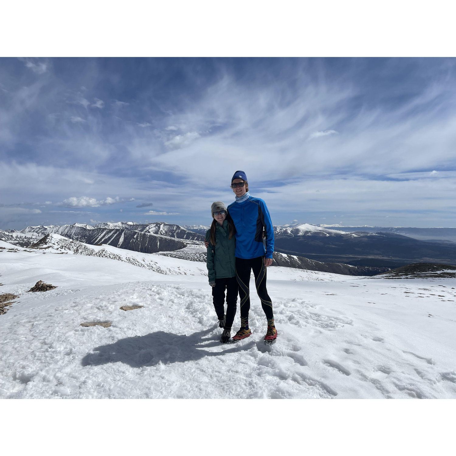 Mt. Sherman: our first 14er together. Later that night, we said "I love you" to each other!