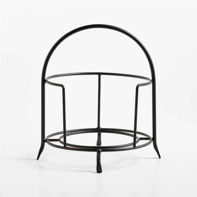Matte Black Appetizer Plate Stand