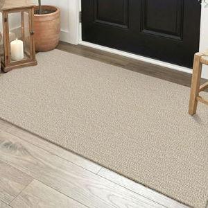 EARTHALL Washable Runner Rug 2x4 Ft Non Slip Runners for Hallways Cotton Rubber Backed Entryway Runner Braided Indoor Floor Runners Carpet for Entryway, Hallway, Kitchen, Bedroom, Black/Grey
