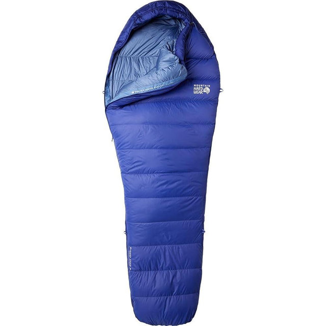 Mountain Hardwear, Bishop Pass Sleeping Bag: 15F Down - Women's, Blue Print, Reg/Right Zip