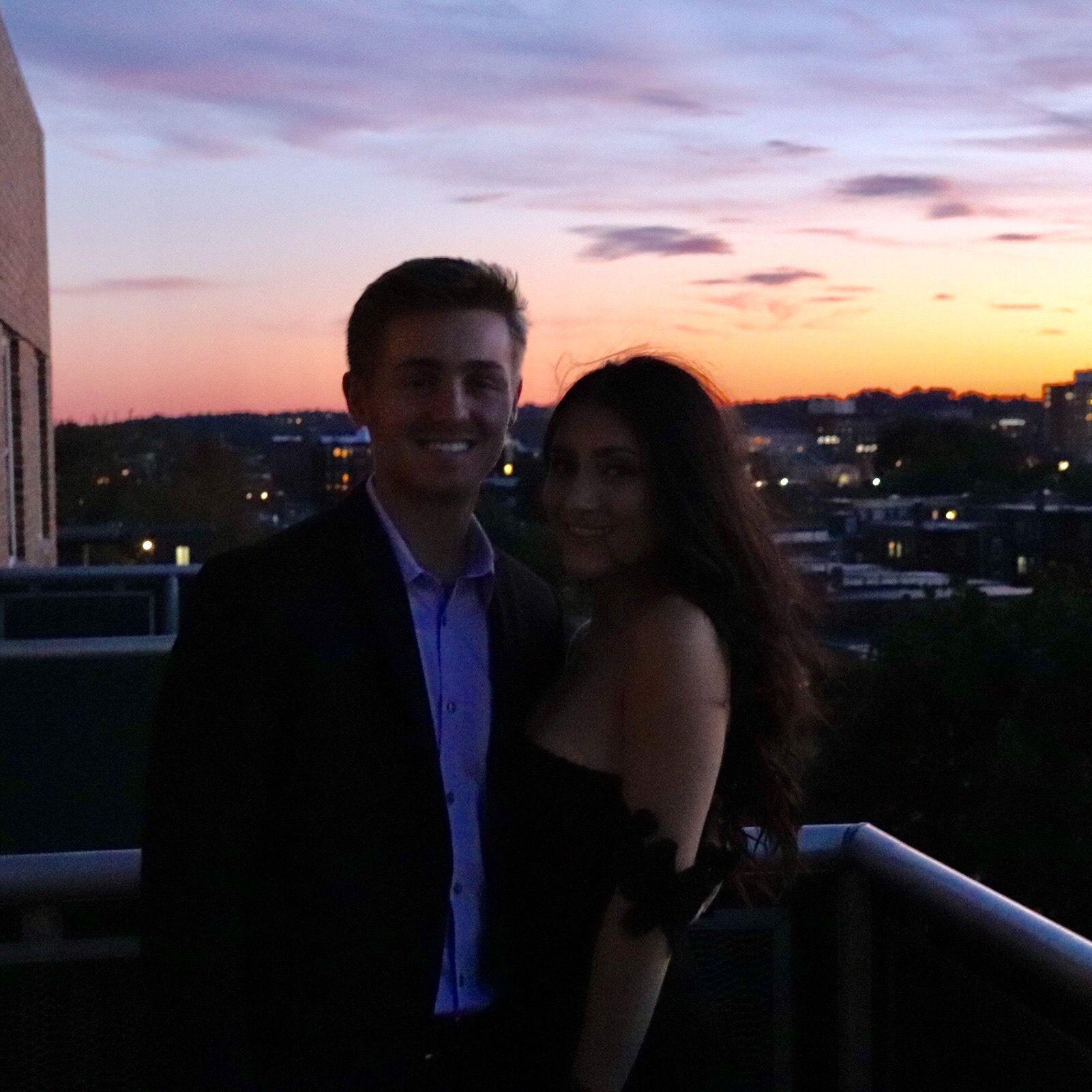 Sunset from Logan's college apartment. "It's beautiful. But is it worth the asthma?"