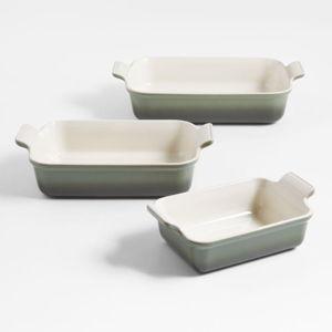Heritage Thyme Rectangular Baking Dishes, Set of 3 | Le Creuset