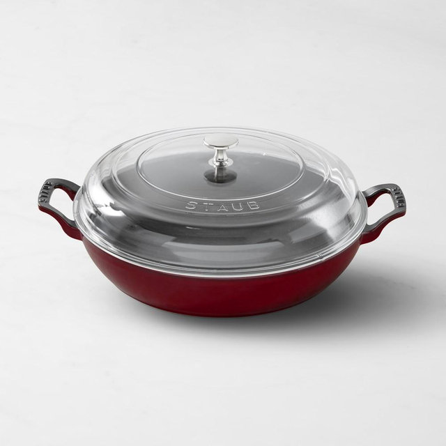 Staub Enameled Cast Iron Everything Braiser, 3 1/2-Qt., Cranberry