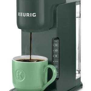 Keurig K-Express Single Serve K-Cup Pod Coffee Maker, 3 Brew Sizes, Strong Button Feature, 42oz Removable Reservoir, Evergreen