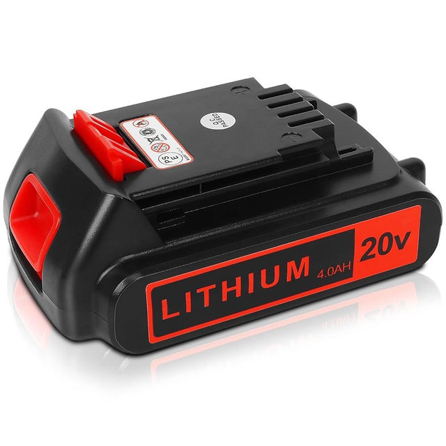Battery 20v for Black+ Decker Lithium: Batteries 20 Volt Max 4.0 ah Replacement Compatible with Cordless Power Tools XR Li- ion Pack Drill 20volt lbxr20 lbxr2020 lbx20 lbxr2520 lb2x4020 lb2xr20