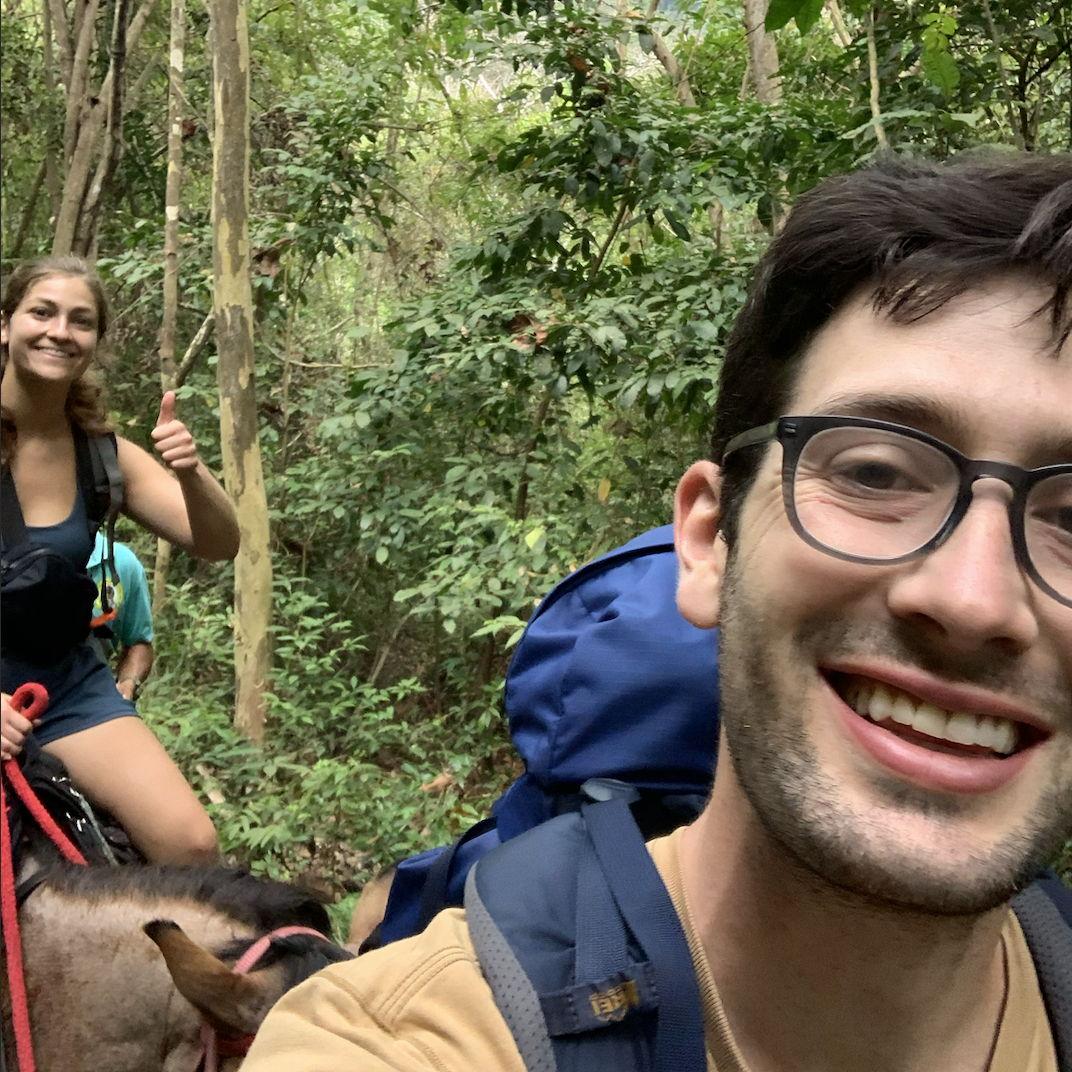 Alex thrived on horseback during our ride to Parque Tayrona, Colombia