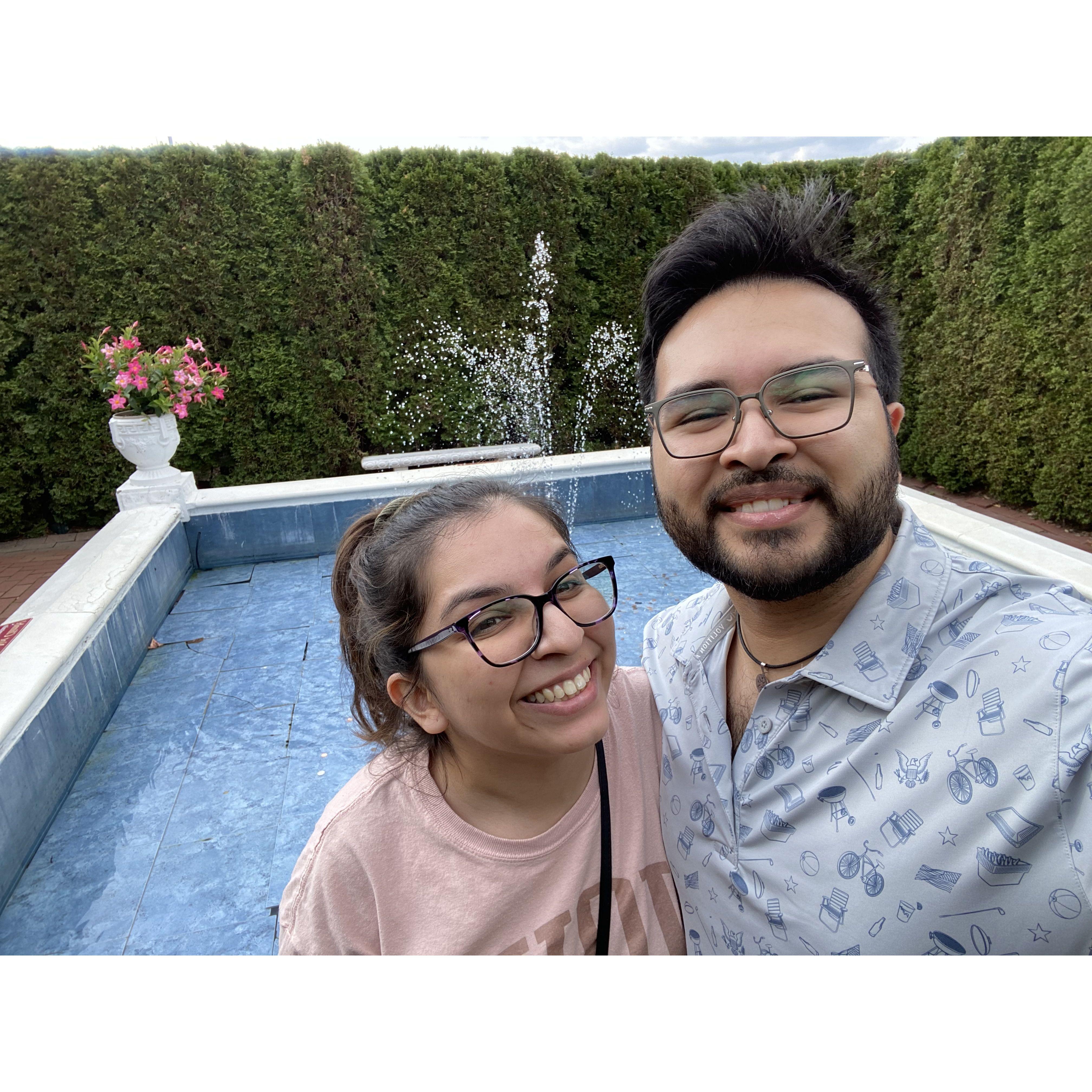 On our mini-honeymoon to Luray Caverns after our civil wedding