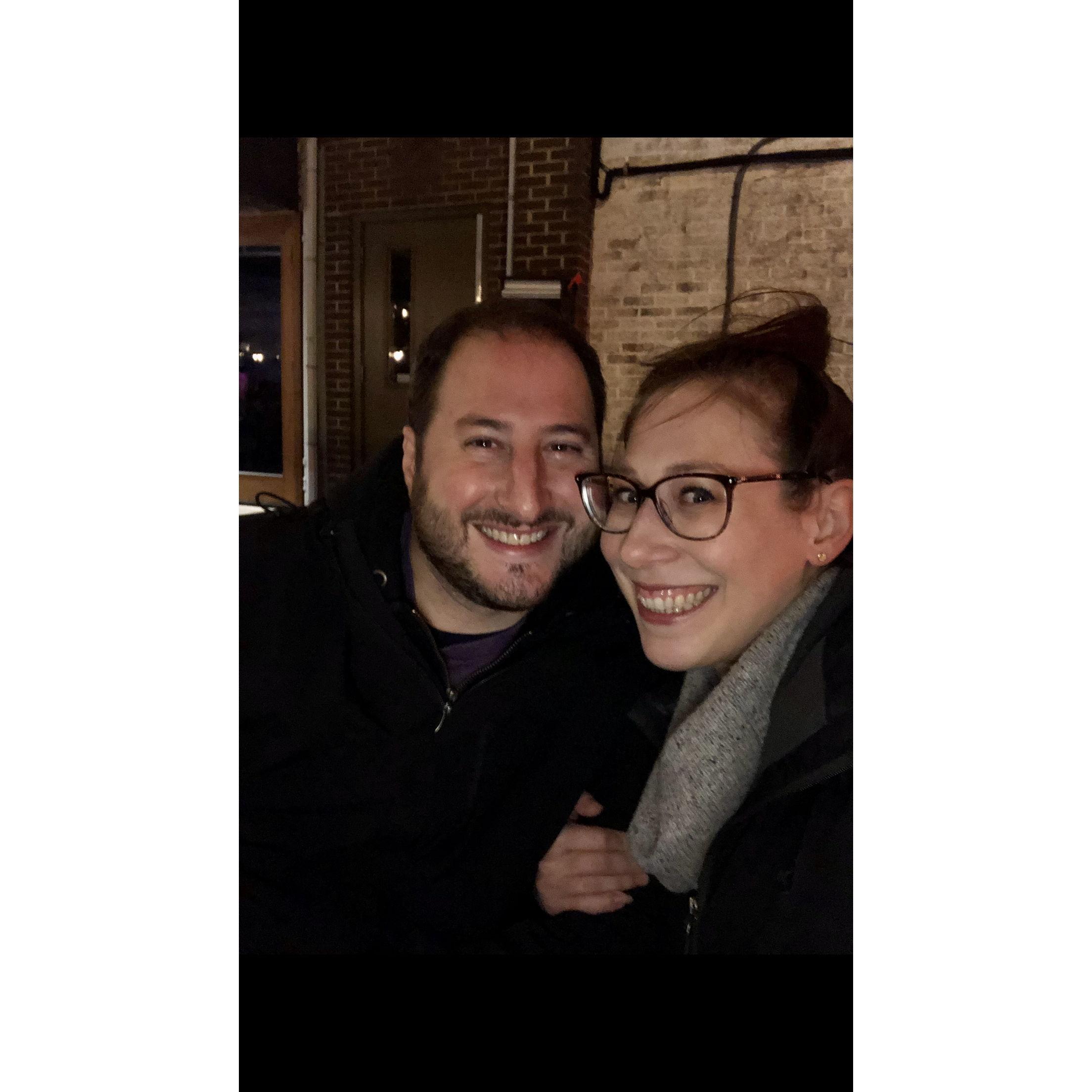 Chilly outdoor dining was most of our initial dates