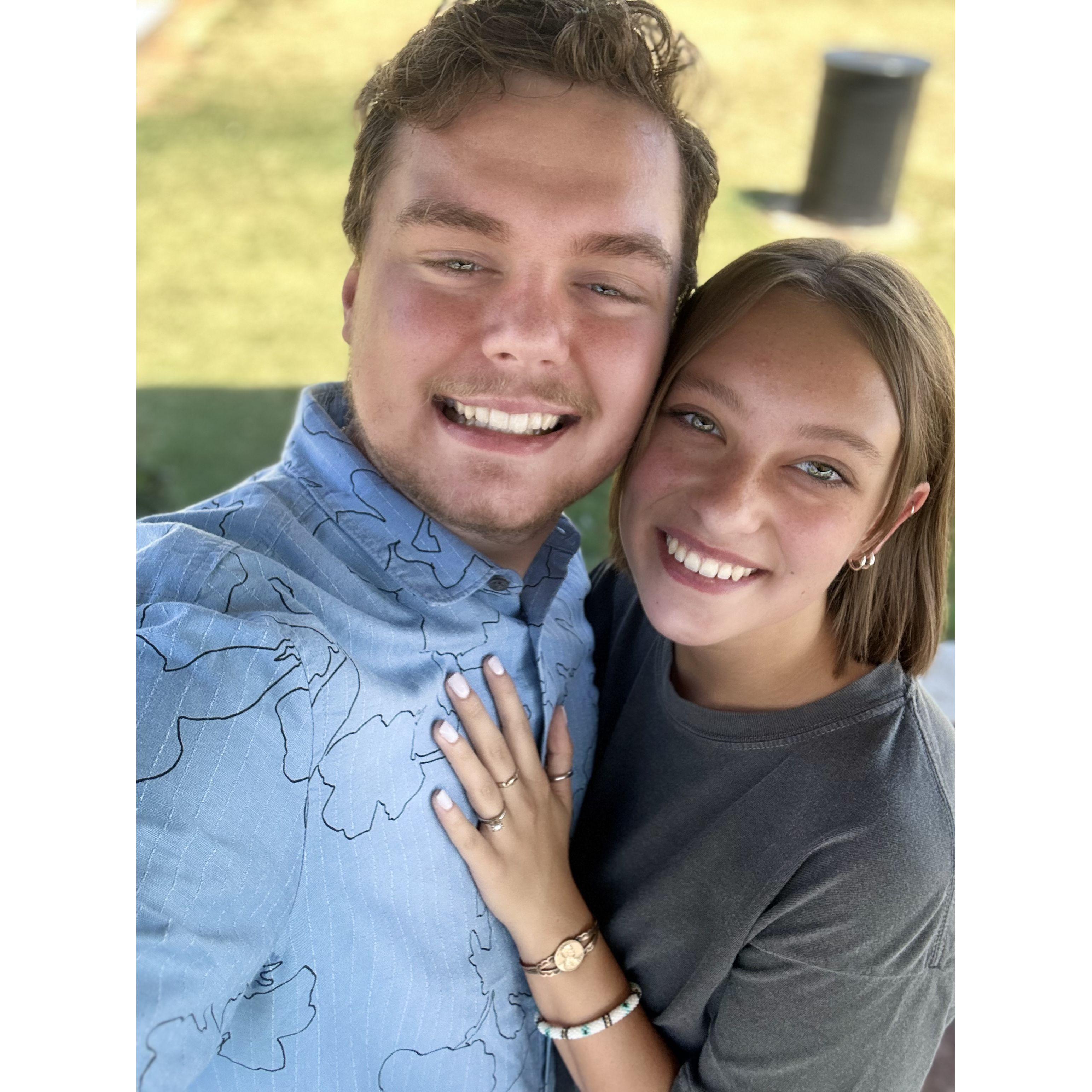 Our first day of SWOSU, just three days after the proposal! (August 2024)