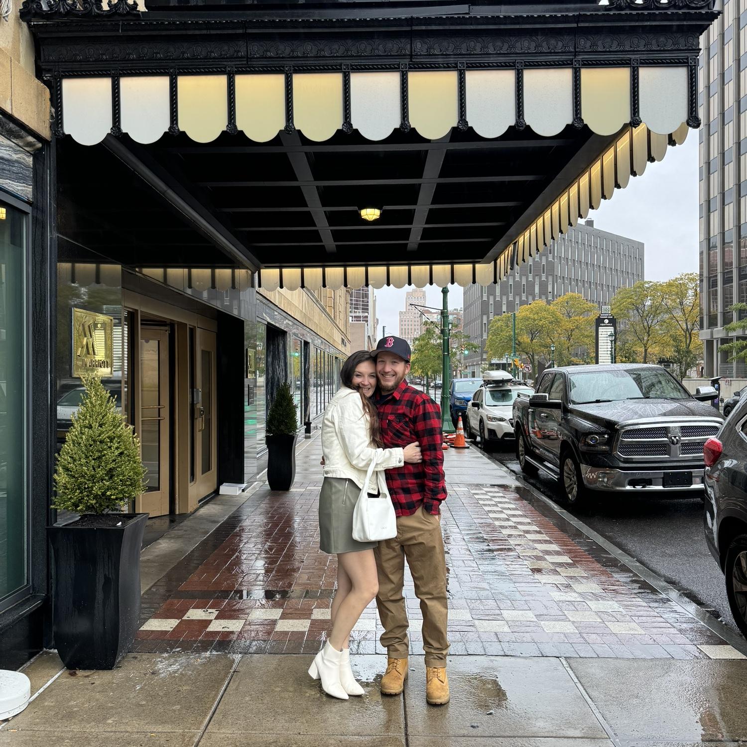 After the wedding menu tasting at The Marriott!