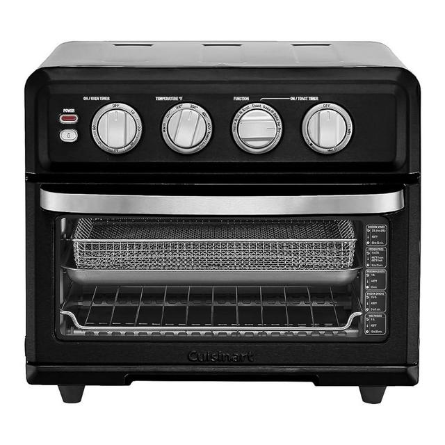 Cuisinart Air Fryer + Convection Toaster Oven, 8-1 Oven with Bake, Grill, Broil & Warm Options, Stainless Steel, TOA-70 (Matte Black)