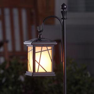 Harbor Breeze Flicker Flame 10 -Lumens Black Solar LED Outdoor Path Light ( 2700-K )