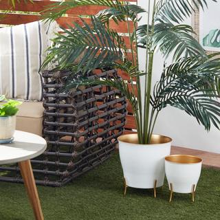 2-Piece Farmhouse Gloss Planter Set