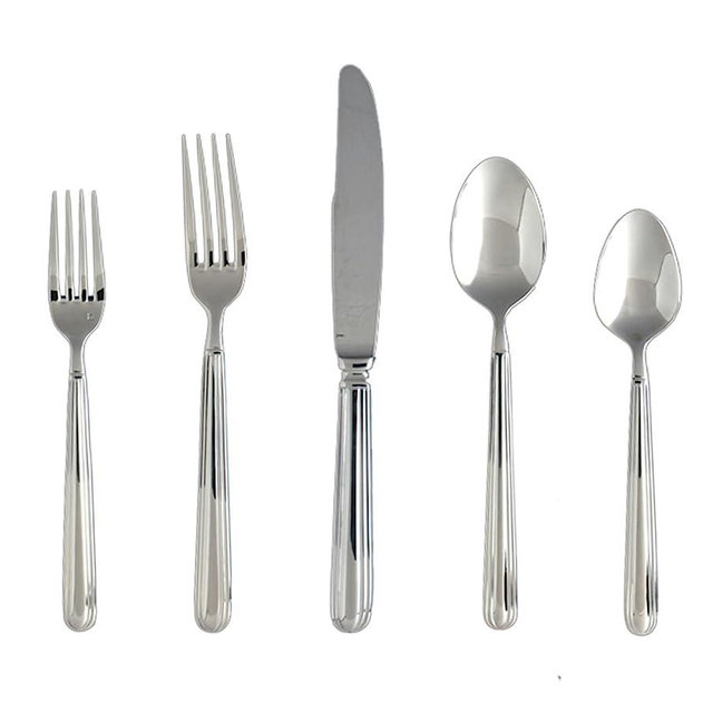 Fortessa Metropolitan 18/10 Stainless Steel Flatware 20 Piece Place Setting, Service for 4
