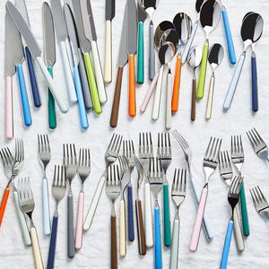 Italian Flatware, Fantasia Color 5 piece Flatware Set