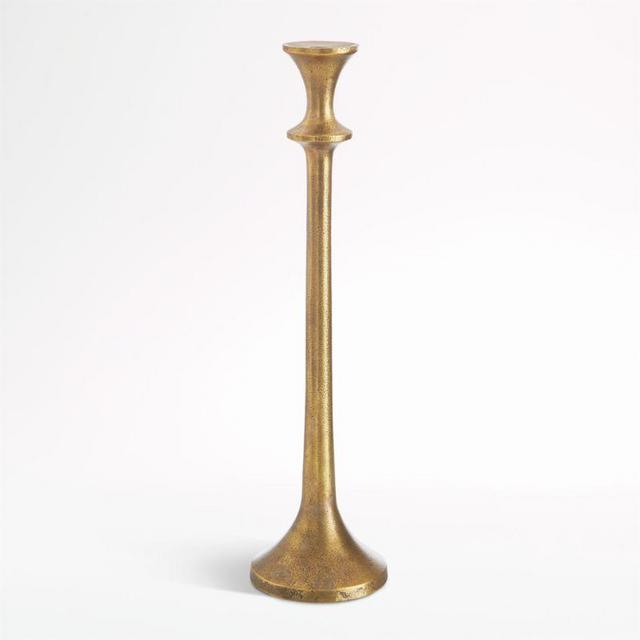 Emmett Antique Brass Taper Candle Holder 14.5"