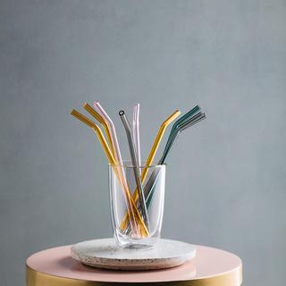 Artesano 4-Piece Glass Straw Set