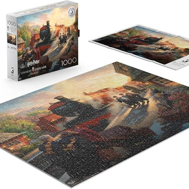Buffalo Games - Silver Select - Thomas Kinkade - Hogwart's Express - 1000 Piece Jigsaw Puzzle for Adults -Challenging Puzzle Perfect for Game Nights - Finished Size is 26.75 x 19.75