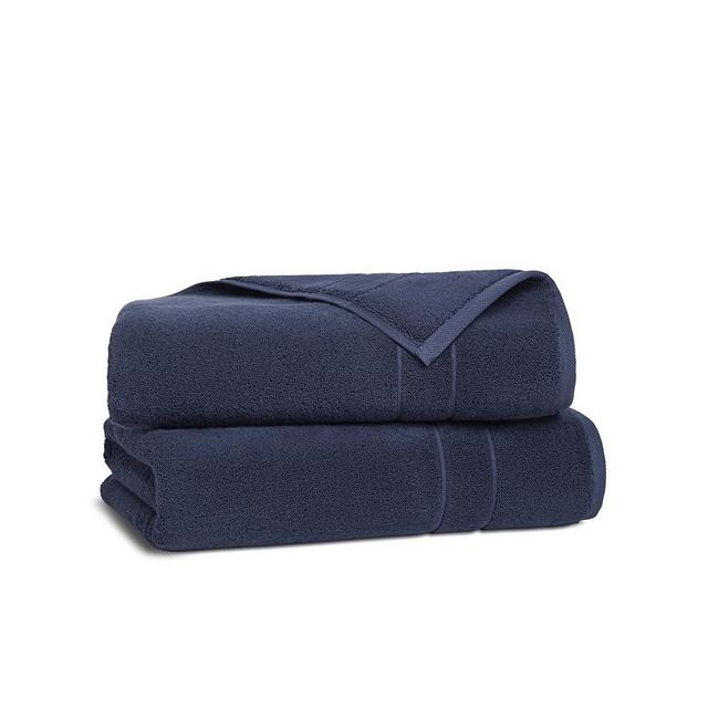 Brooklinen Super-Plush Bath Towels - Set of 2, Midnight Navy, 100% Cotton | Best Luxury Spa Towels