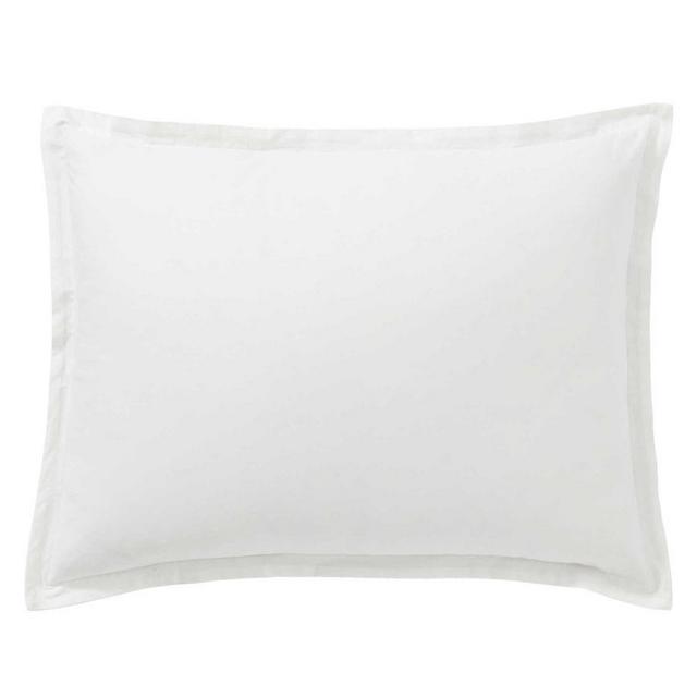 Spencer Washed Organic Cotton Sham, Standard, White
