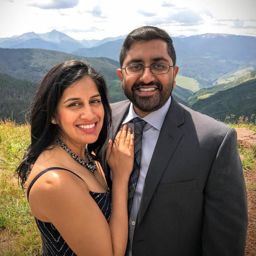 Celebrating our friends' wedding on a mountaintop in Vail, Colorado.