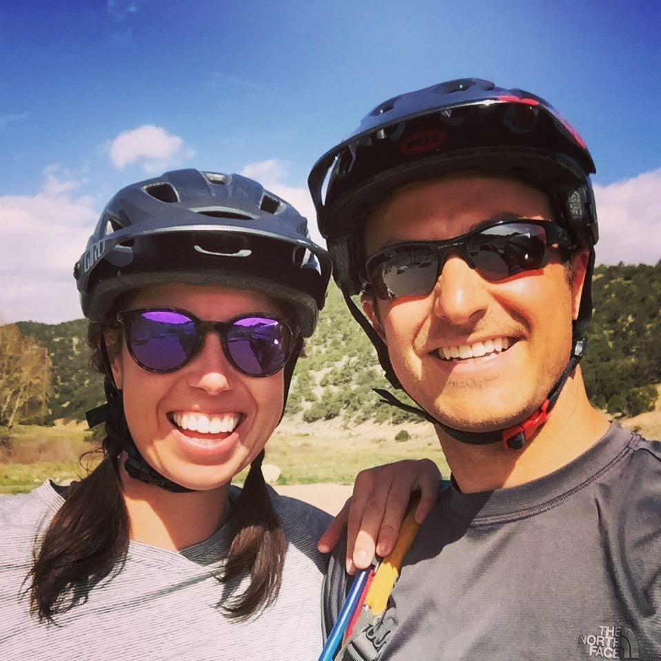 Just 'cheezin' after another great day of mountain bike riding somewhere