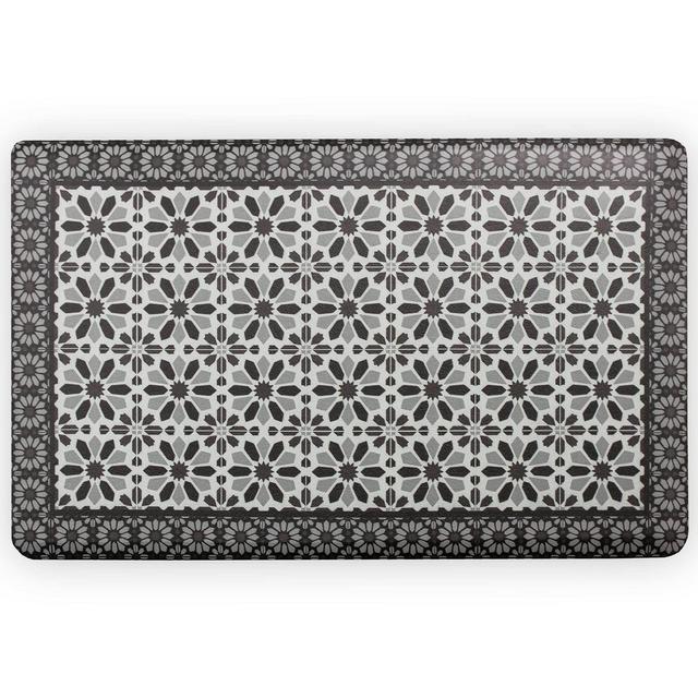 1'8"x2'8" Lannister Anti-Fatigue Comfort Long Floor Mat Black - Brewster