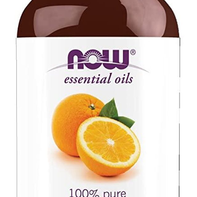 NOW Essential Oils, Orange Oil, Uplifting Aromatherapy Scent, Cold Pressed, 100% Pure, Vegan, Child Resistant Cap, 4-Ounce
