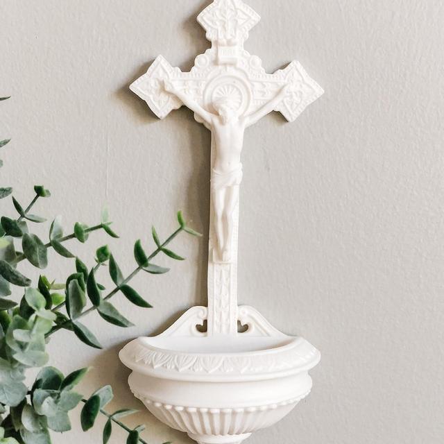 Crucifix Holy Water Font