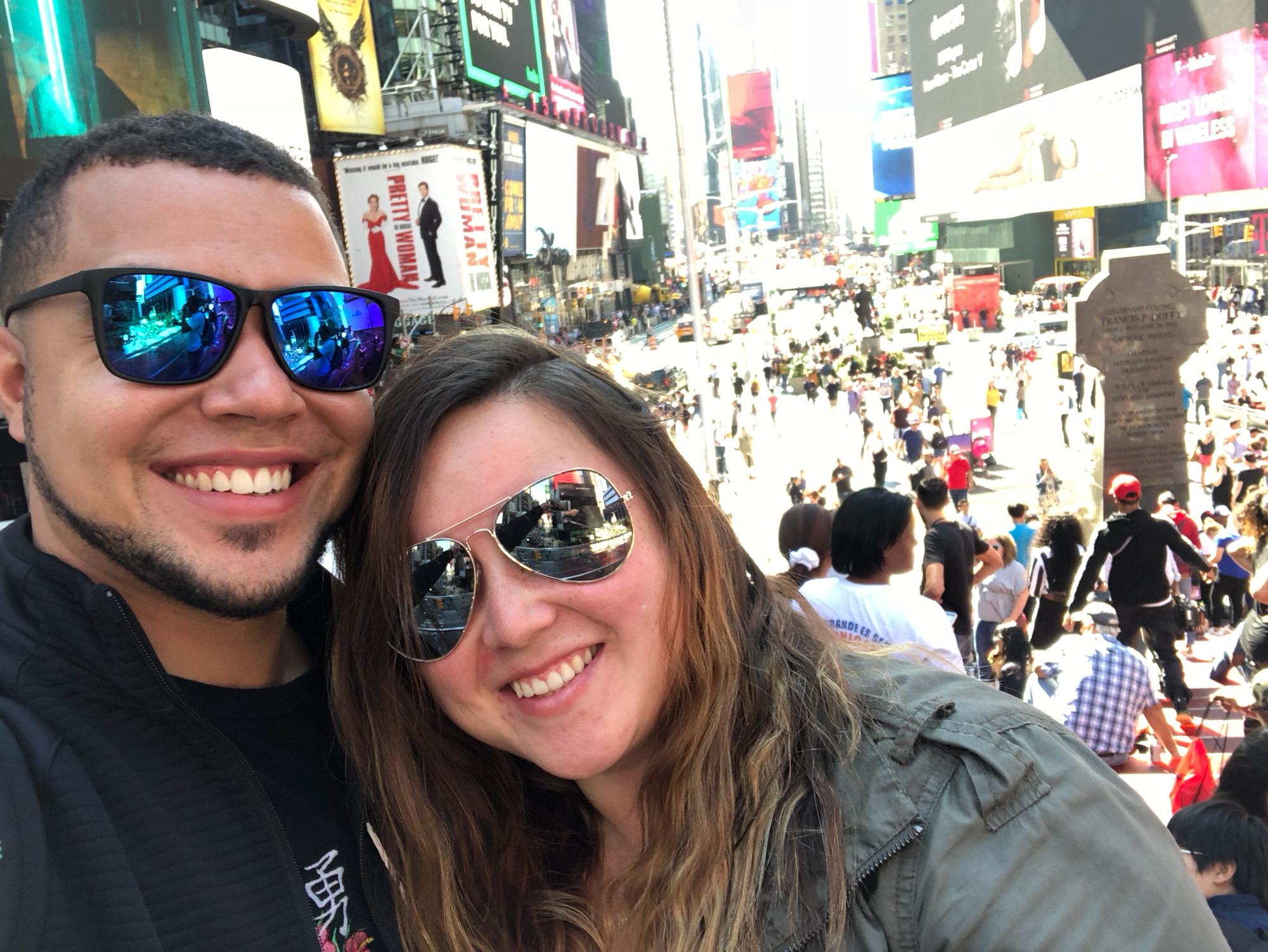First time in Time Square in NYC - October 2018