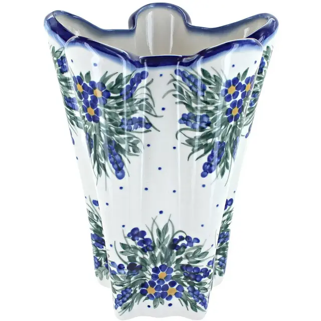 Blue Rose Polish Pottery Hyacinth Large Vase