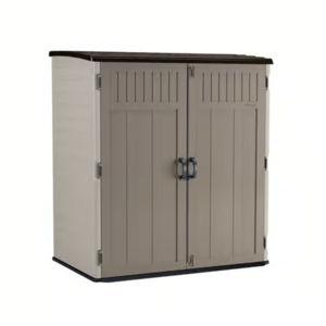 Suncast 6 ft. x 3 ft. Resin Vertical Pent Storage Shed with Floor Kit