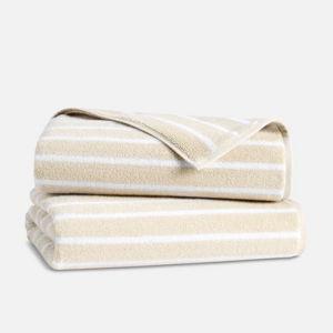 Super-Plush Turkish Cotton Bath Towels- Striped Stone
