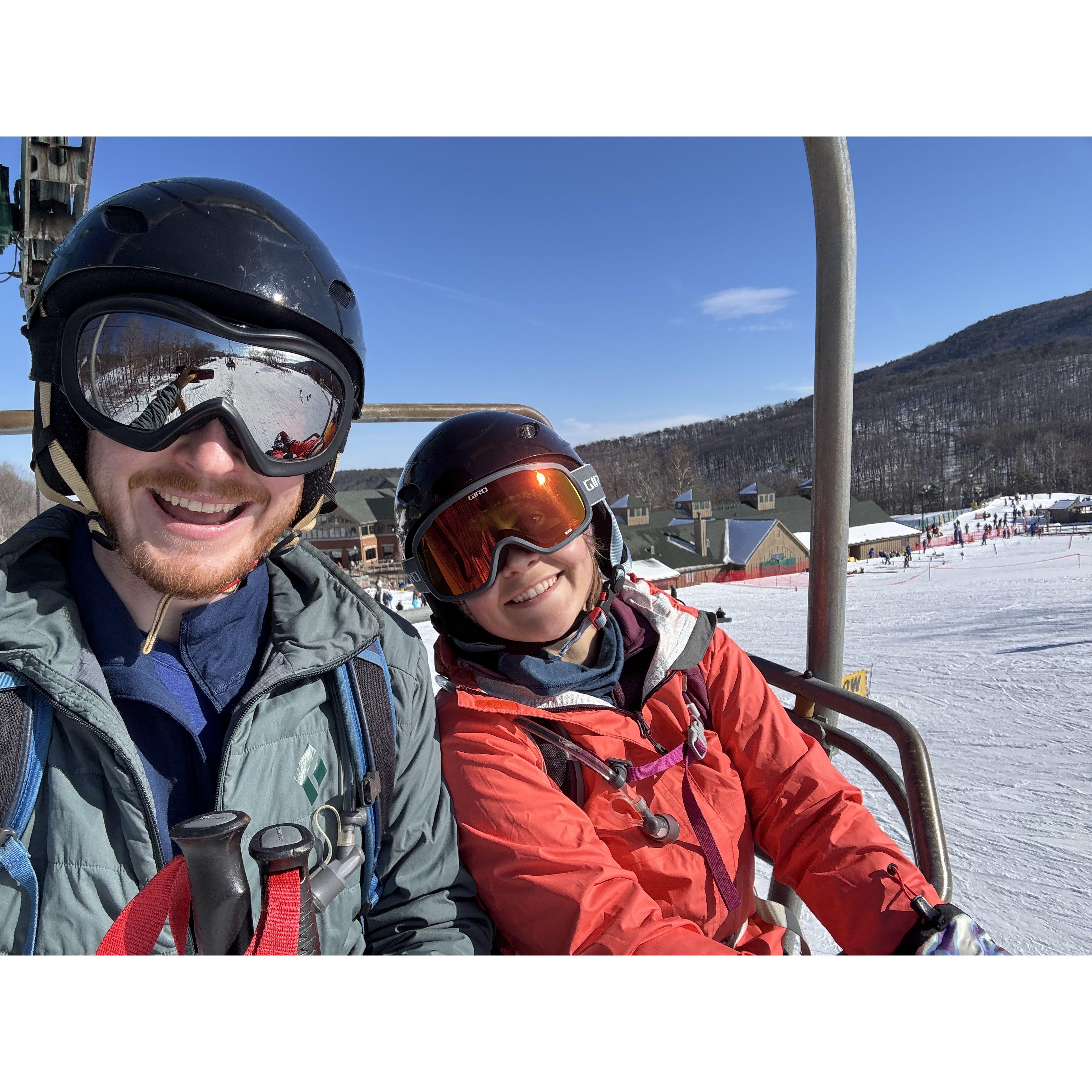 Ski lift selfies are the best selfies