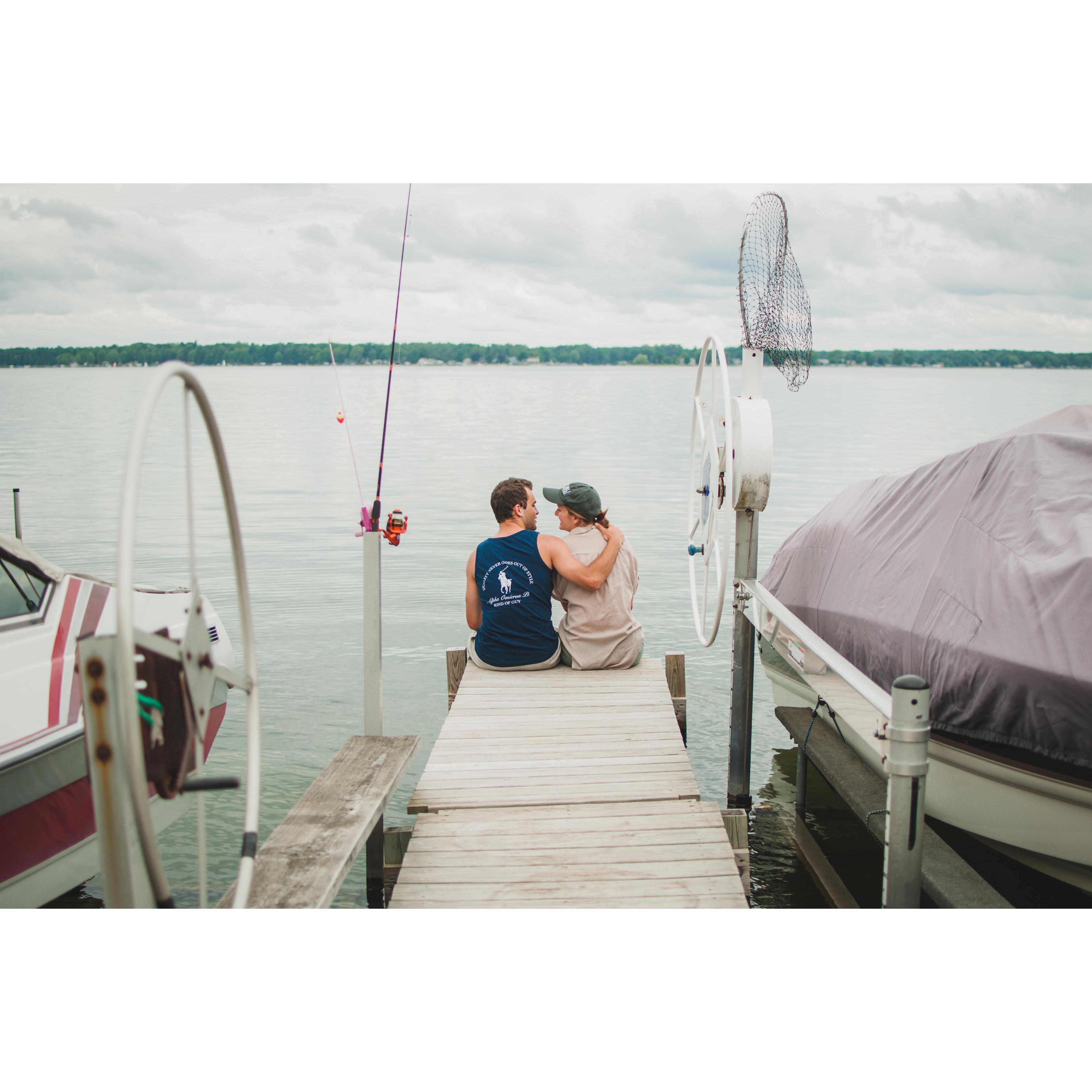 At the McCurdy's lake house in Lake City, Michigan