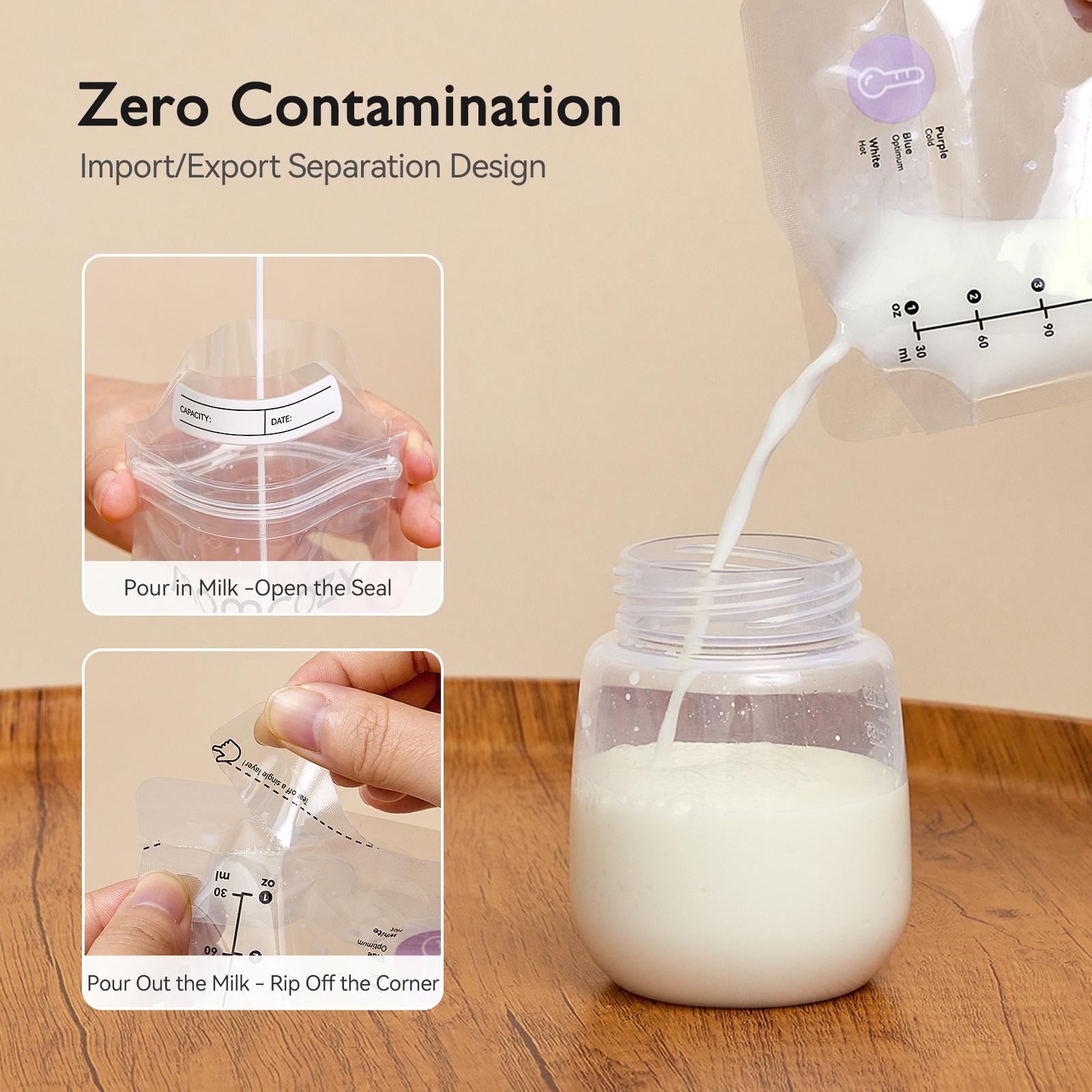 Momcozy, 120-Piece Temp-Sensing Breastmilk Storage Bags | Zola Baby