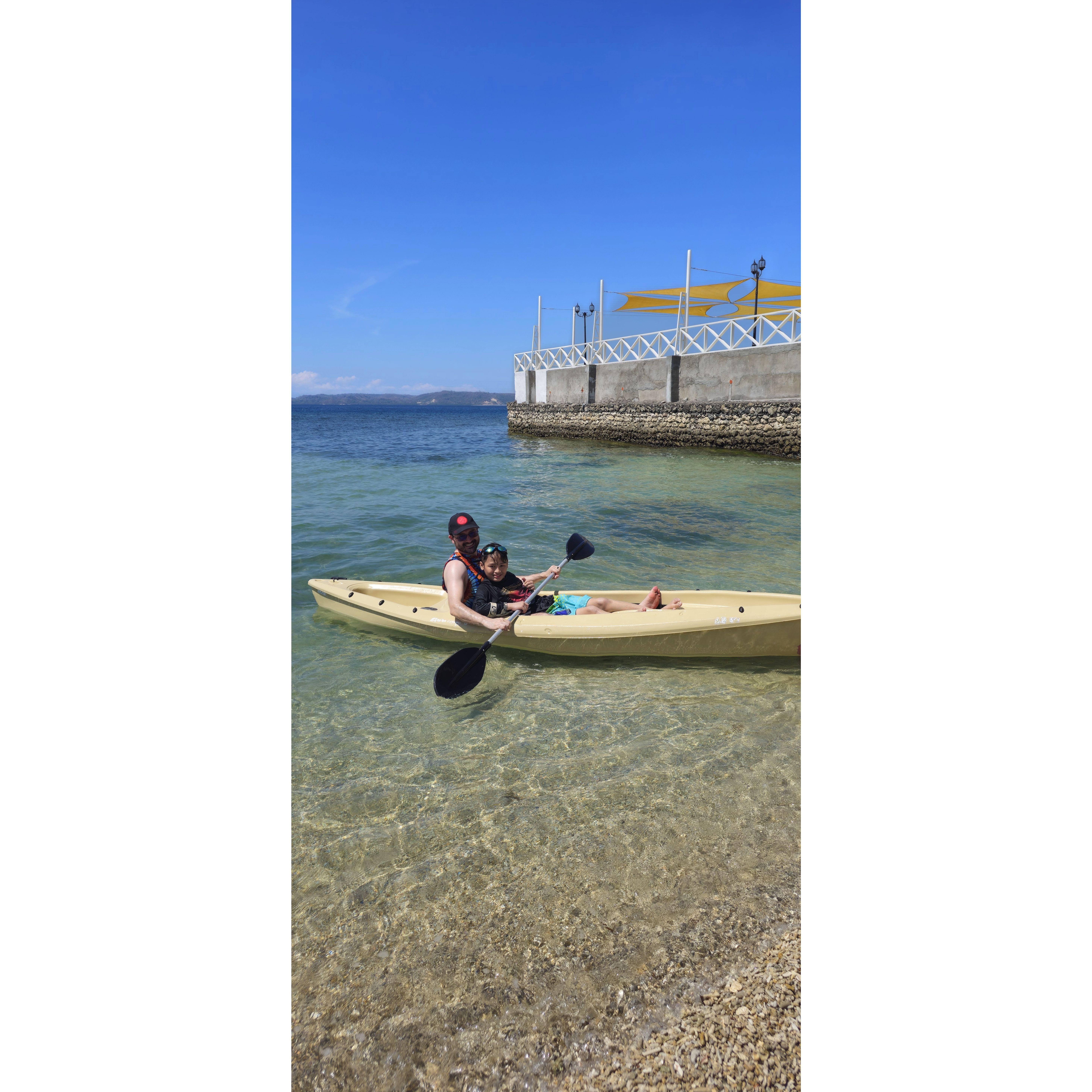 Greg and Nathan's first kayak together