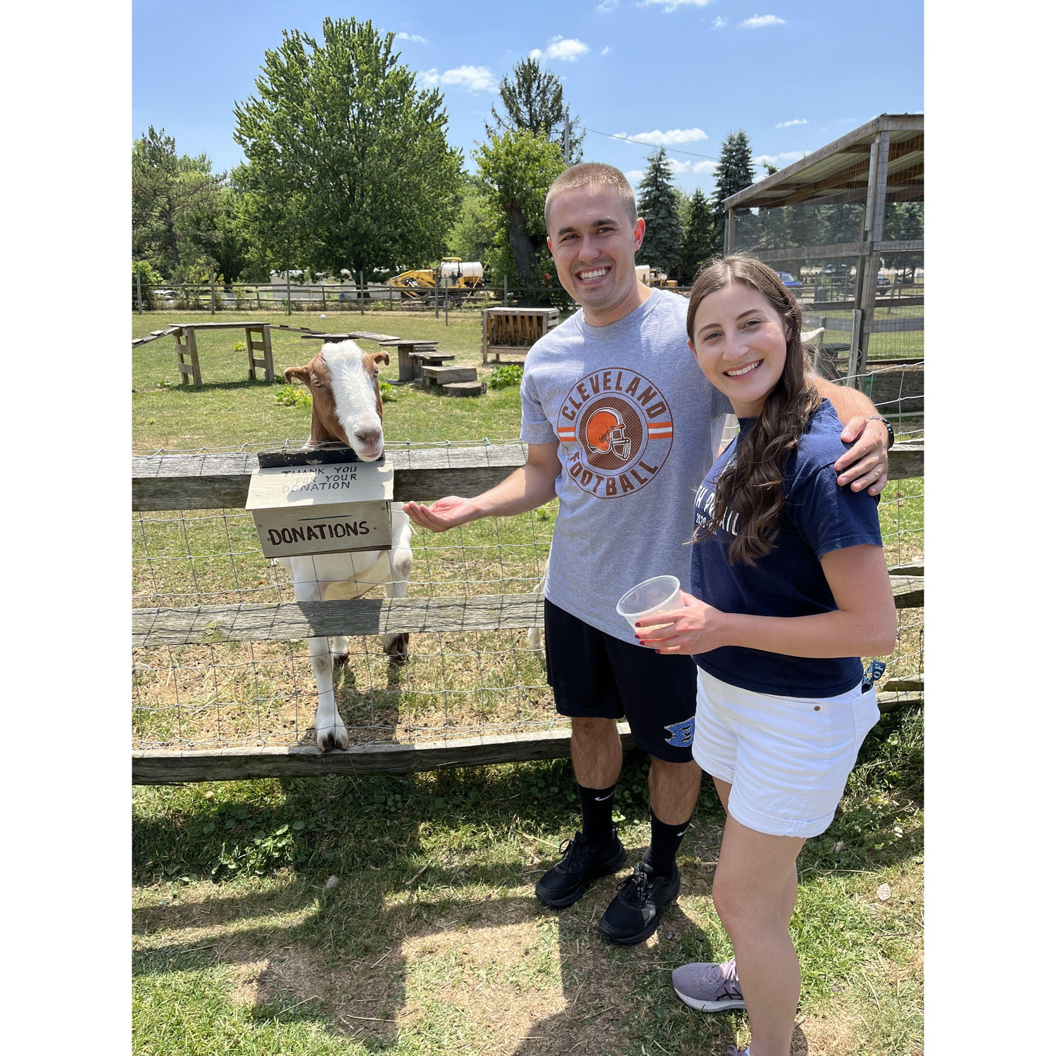 Feeding the animals at Stearns Farm after saying "I love you" for the first time!