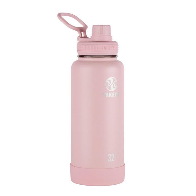 Takeya 32oz Actives Insulated Stainless Steel Water Bottle with Spout Lid - Blush