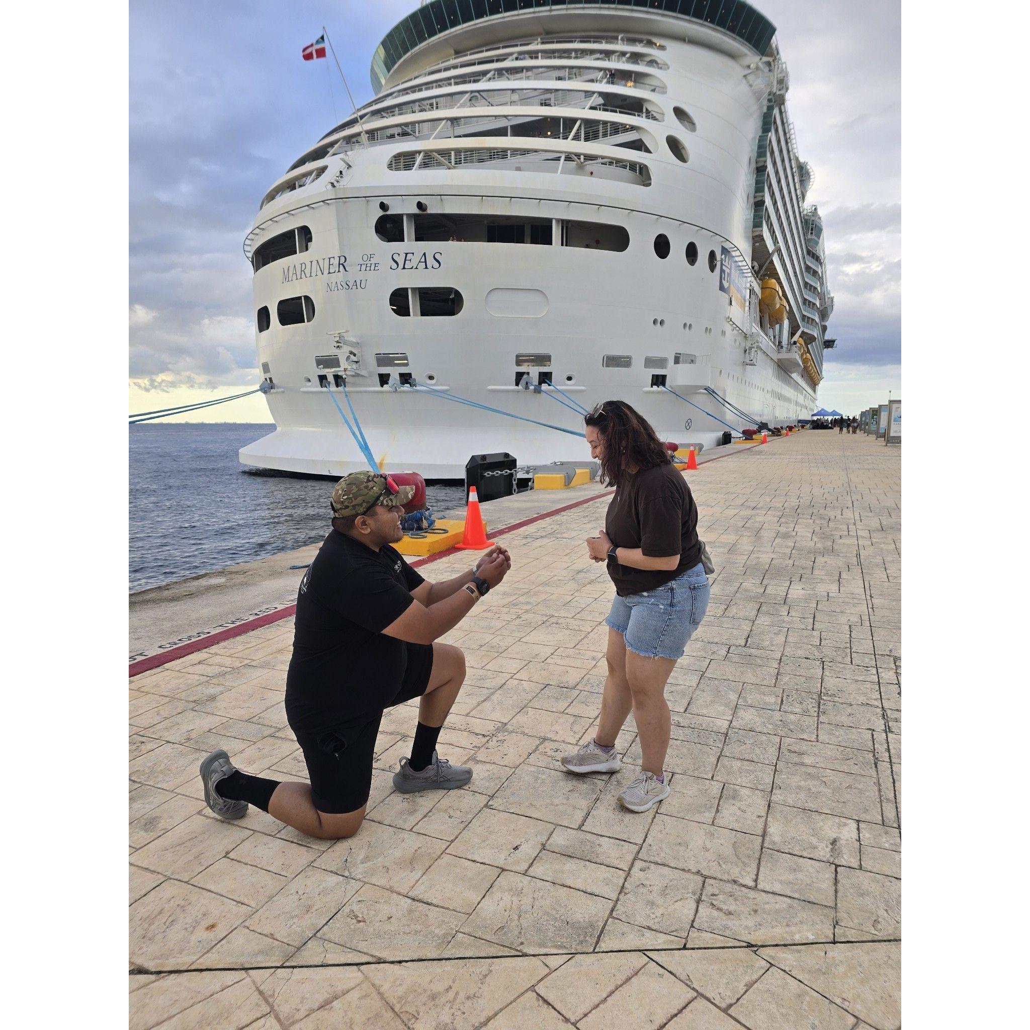 Our first cruise & the proposal
