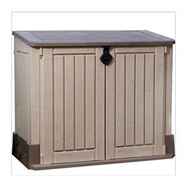 Plastic Outdoor Storage, Shed - 30-Cu.Ft., Color Beige/Taupe